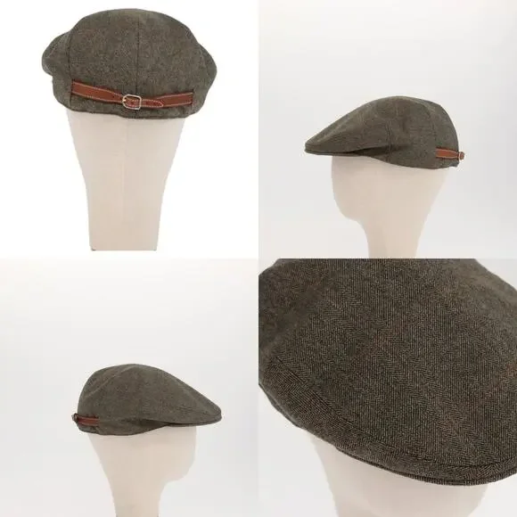 Hermes Hunting Cap Wool Khaki Hat - Picture 3 of 7